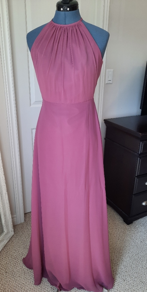 After Six English rose full length chiffon dress